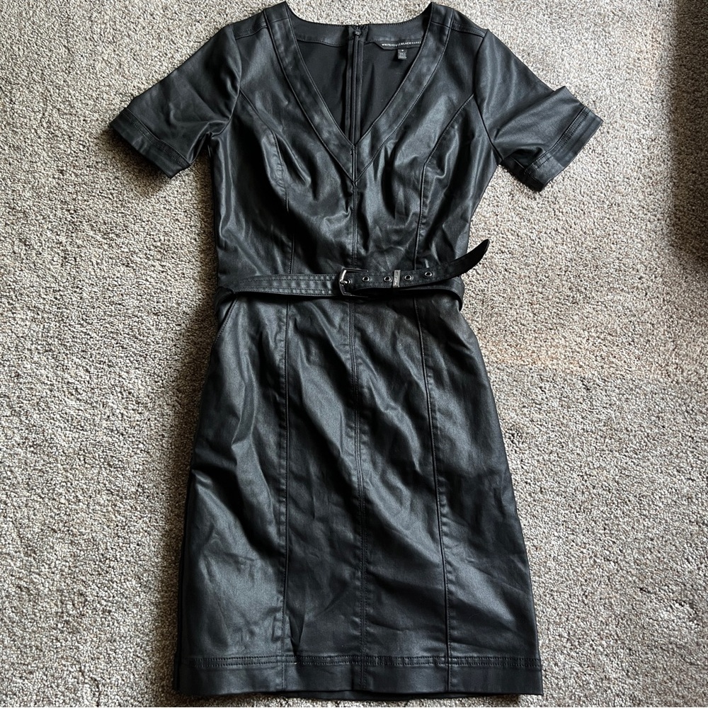 Black belted dress
